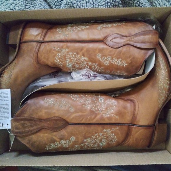 Circle G Shoes - Circle G Embroidered Cowgirl Boots